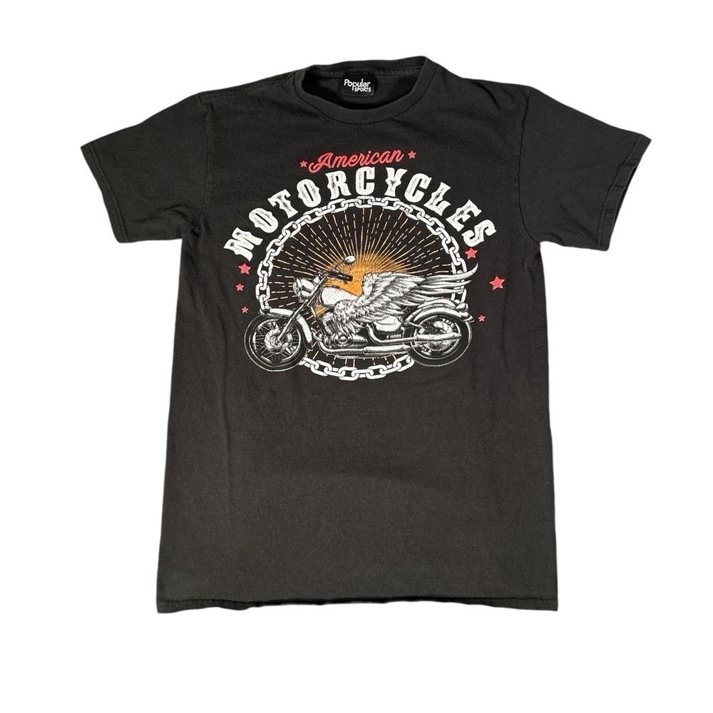 American Motorcycles Graphic Tee Y2K Moto Unisex Sz Med